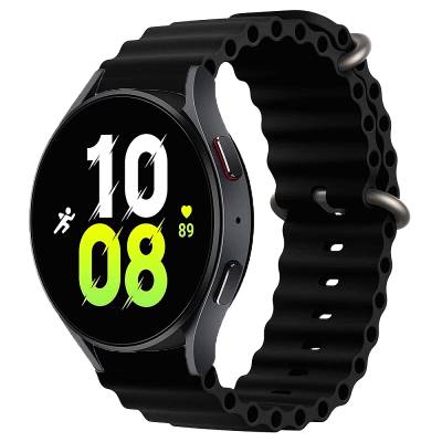 Λουράκι Σιλικόνης 18mm για Smartwatch Μάυρο 8865