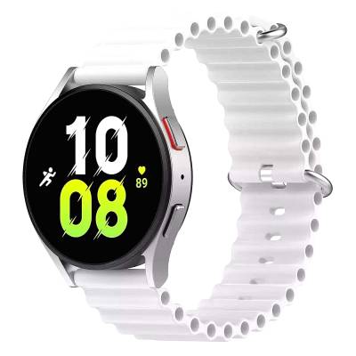 Λουράκι Σιλικόνης 20mm για Smartwatch Λευκό Χρώμα 8865WT