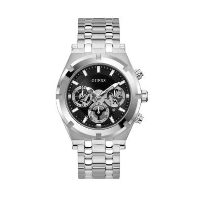 Ρολόι Guess CONTINENTAL με Ασημί Μπρασελέ GW0260G1