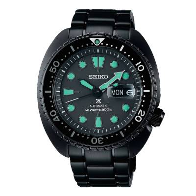 Ανδρικό SEIKO Prospex Black Series 'Night Vision' Turtle Diver Automatic