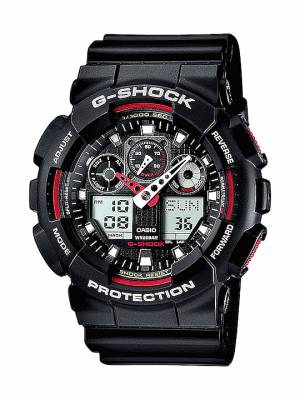 Casio G-Shock Black anf Red Details GA-100-1A4ER