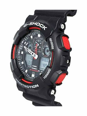 Casio G-Shock Black anf Red Details GA-100-1A4ER