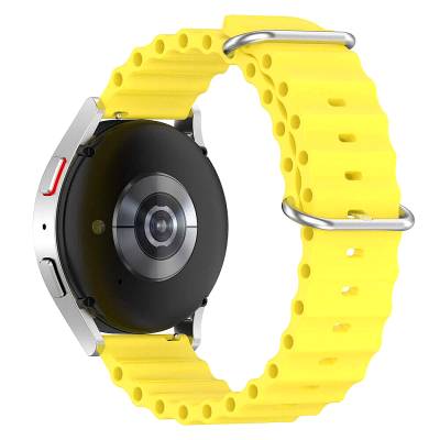 Λουράκι Σιλικόνης 18mm για Smartwatch σε Κίτρινο Χρώμα 8865YL